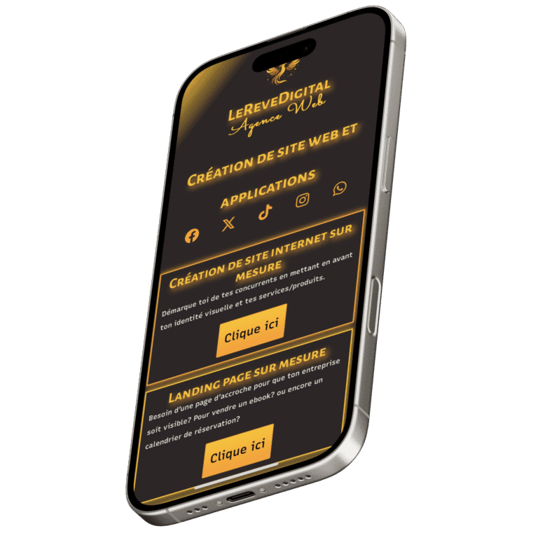 Création de site web à Paris : visuel sur téléphone