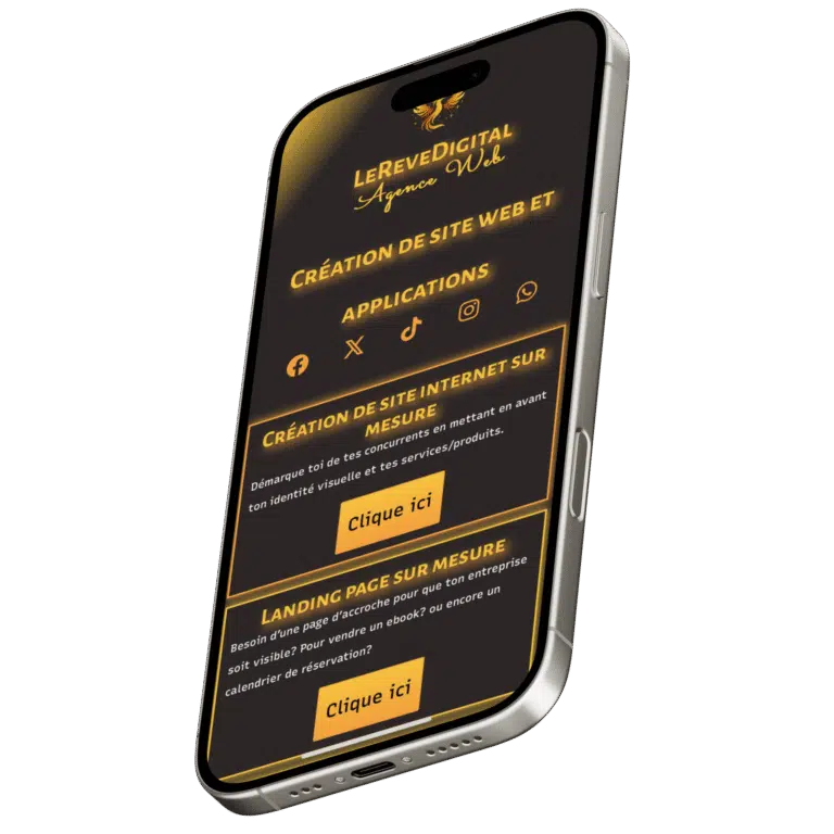 Création de site web à Paris : visuel sur téléphone
