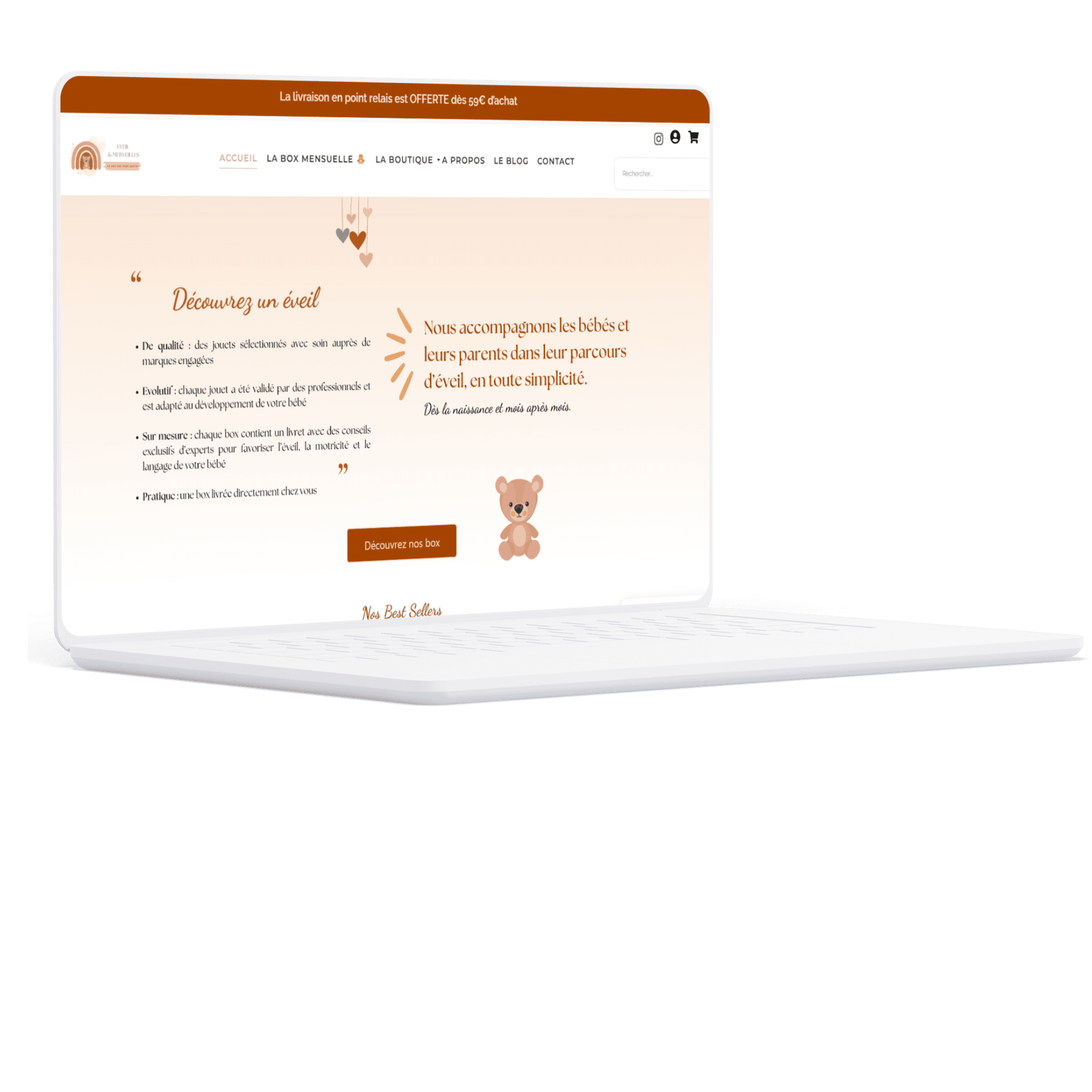 Aperçu d’un site web responsive adapté aux écrans mobiles et desktop pour une navigation fluide