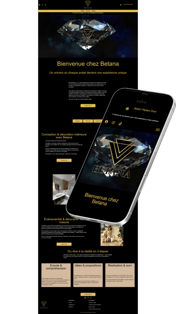 création de site internet haut de gamme - Betana décoration et rénovation