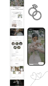 Création de site web de luxe pour une weddings planner haut de gamme